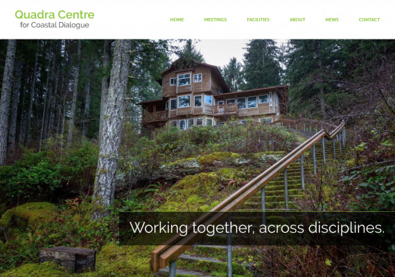 Thumbnail screenshot of Quadra Centre for Coastal Dialogue website home page.