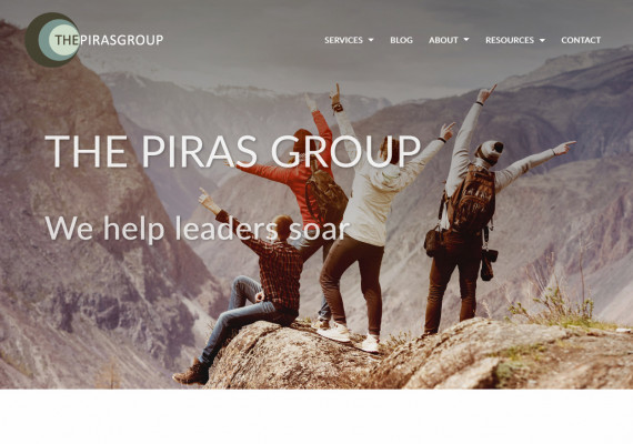 Thumbnail screenshot of The Piras Group website home page.